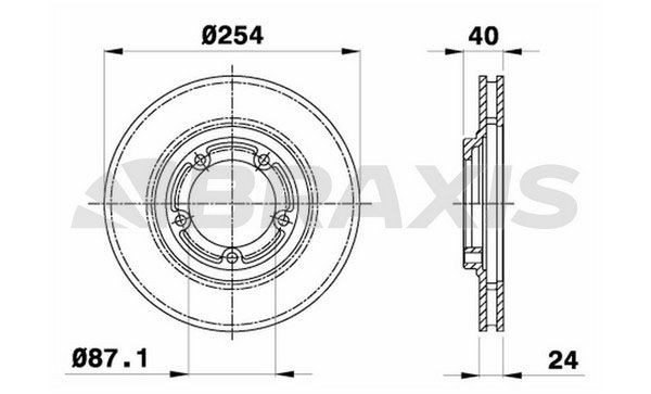 BRAXIS Δισκόπλακα AE0417 BRAXIS Αγωνιστικές δισκόπλακες HYUNDAI AE0417