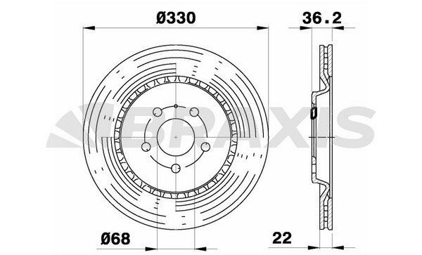 BRAXIS Bremseskive AE0419 AE0419 BRAXIS Sports bremseskiver Audi billig