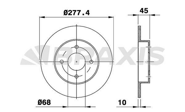 BRAXIS Δισκόπλακα AE0420 Αγωνιστικές δισκόπλακες NISSAN BRAXIS AE0420