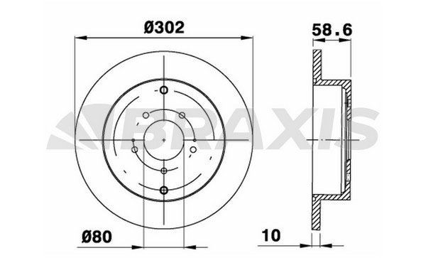 BRAXIS Disco freno AE0421 AE0421 Dischi freno BRAXIS PEUGEOT 5008 costo