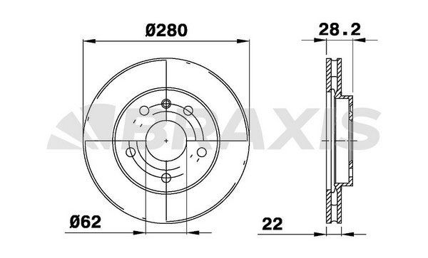 BRAXIS Piduriketas AE0429 Sport pidurikettad Volkswagen BRAXIS AE0429