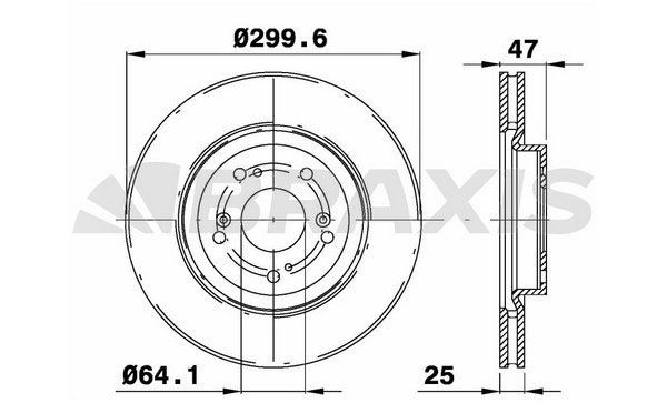 BRAXIS Piduriketas AE0432 Pidurikettad BRAXIS Honda FR-V AE0432