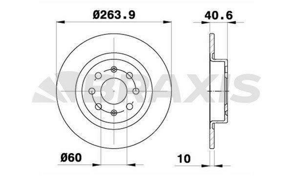 BRAXIS Disco freno AE0438 Costo Dischi freno sportivi BRAXIS ABARTH AE0438