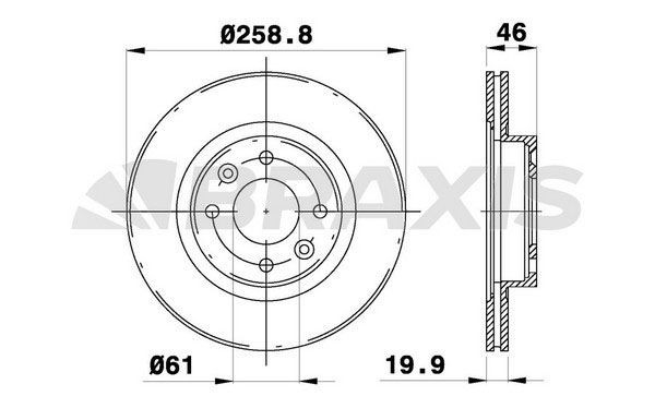 BRAXIS Disque de frein AE0441 Disque de frein sport BRAXIS RENAULT AE0441