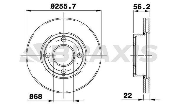 BRAXIS Bremseskive AE0443 BRAXIS Sports bremseskiver AUDI AE0443