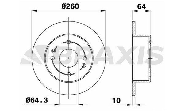 BRAXIS Piduriketas AE0485 Pidurikettad BRAXIS Honda FR-V AE0485