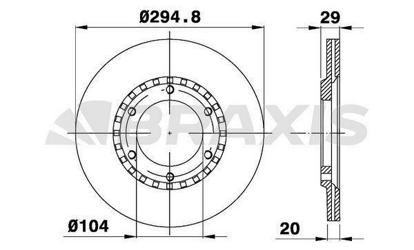 BRAXIS Δισκόπλακα AE0542 Αγωνιστικές δισκόπλακες NISSAN BRAXIS AE0542