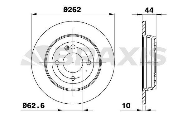BRAXIS Δισκόπλακα AE0550 BRAXIS Αγωνιστικές δισκόπλακες HYUNDAI AE0550