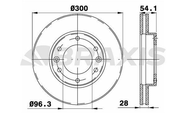 BRAXIS Disco freno AE0556 AE0556 BRAXIS Dischi freno sportivi KIA prezzo