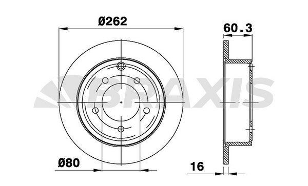 BRAXIS Bremseskive AE0561 Sports bremseskiver BRAXIS DODGE AE0561
