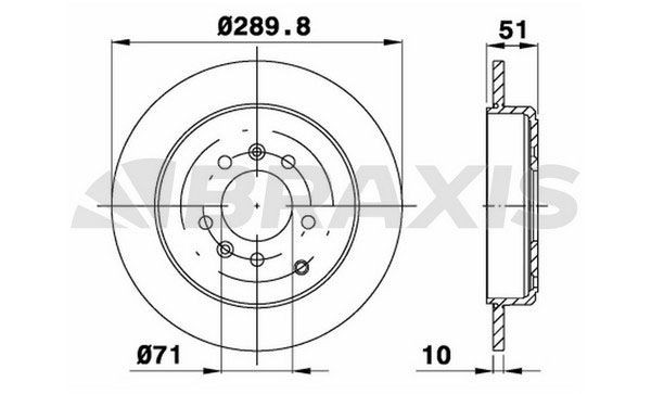 BRAXIS Δισκόπλακα AE0563 Αγωνιστικές δισκόπλακες BRAXIS PEUGEOT AE0563