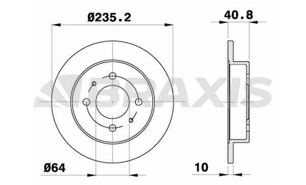 BRAXIS Disque de frein AE0579 BRAXIS Disques de frein MITSUBISHI AE0579