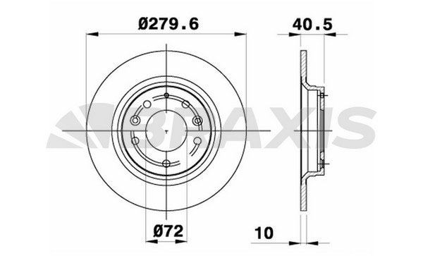 BRAXIS Bromsskiva AE0580 MAZDA bromsskivor sport BRAXIS AE0580