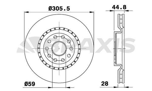 BRAXIS Disco freno AE0659 Costo Dischi freno sportivi BRAXIS LANCIA AE0659
