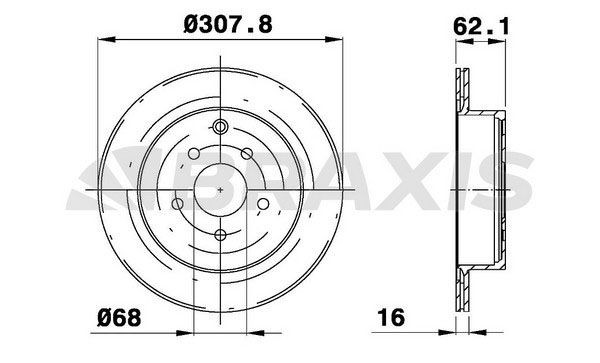 BRAXIS Δισκόπλακα AE0665 Αγωνιστικές δισκόπλακες BRAXIS NISSAN AE0665
