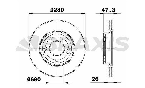 BRAXIS Δισκόπλακα AE0692 Αγωνιστικές δισκόπλακες BRAXIS HYUNDAI AE0692