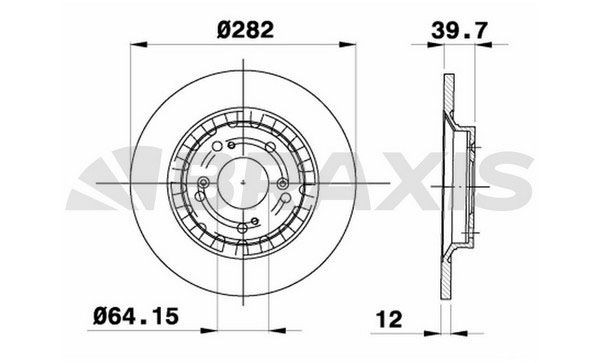 BRAXIS Brake disc AE0696 AE0696 BRAXIS brake disc HONDA