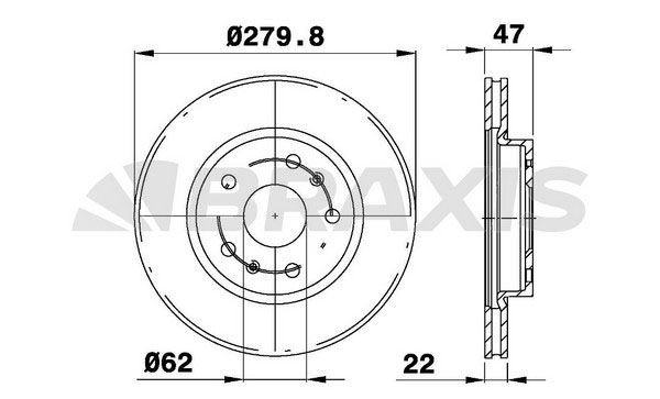BRAXIS Disque de frein AE0726 Disques de frein BRAXIS SUZUKI AE0726