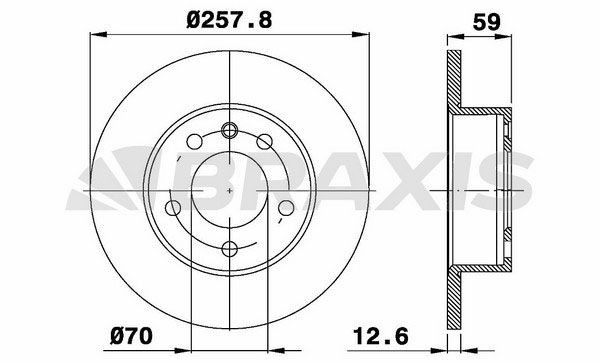 BRAXIS Brzdový kotouč AE0732 Športové brzdové kotúče BRAXIS OPEL AE0732