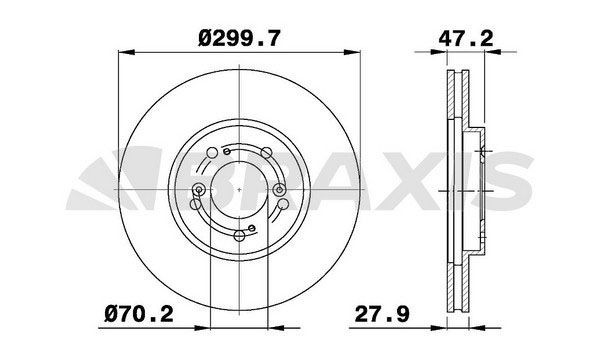 BRAXIS Piduriketas AE0753 AE0753 Pidurikettad HONDA FR-V BRAXIS