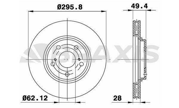BRAXIS Brake disc AE0756 TOYOTA COROLLA BRAXIS brake discs AE0756