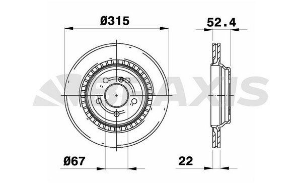 BRAXIS Bremseskive AE0767 AE0767 Bremseskive MERCEDES-BENZ GL BRAXIS