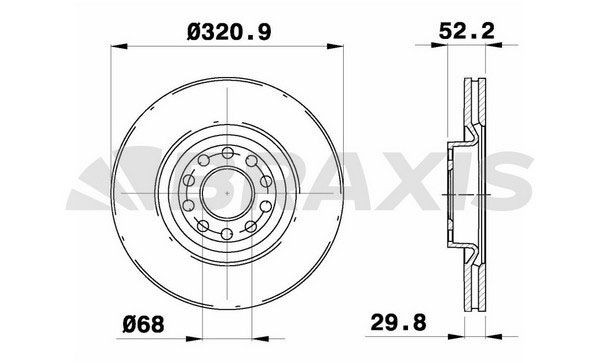 Disque de frein BRAXIS AE0771 AE0771 Disques BRAXIS