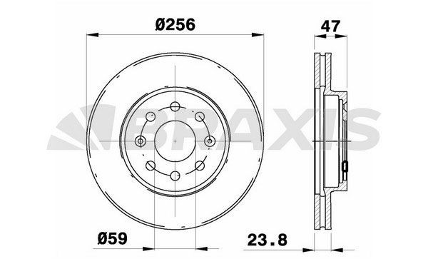 Disque de frein BRAXIS AE0775 AE0775 Disque BRAXIS