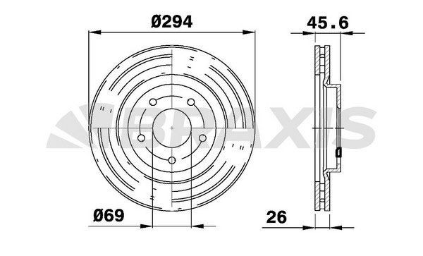 BRAXIS Disque de frein AE0776 Disques de frein BRAXIS MITSUBISHI AE0776