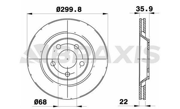 BRAXIS Bremseskive AE0785 AE0785 BRAXIS Sports bremseskiver Dodge billig