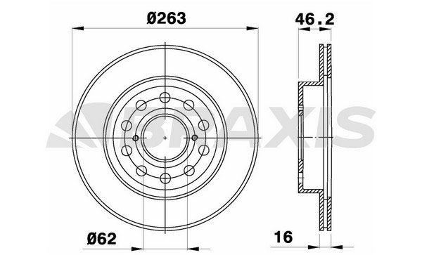 BRAXIS Disco freno AE0786 AE0786 costo Dischi freno BRAXIS TOYOTA COROLLA