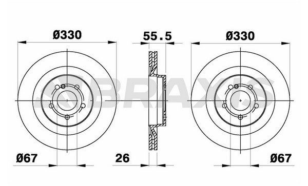 BRAXIS Disco freno AE0791 AE0791 Dischi freno ISUZU D-MAX BRAXIS costo