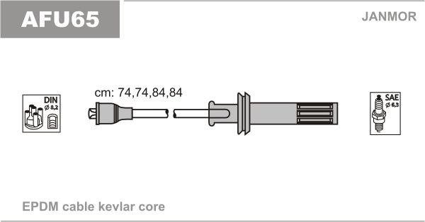 JANMOR Jogo de cabos de ignição AFU65 Cabos de velas JANMOR Alfa Romeo GT AFU65