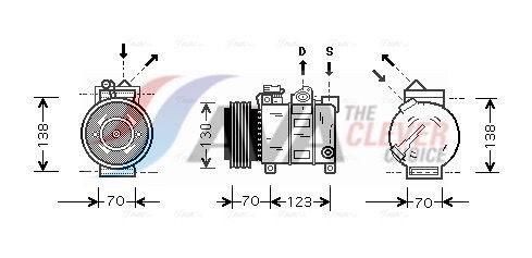 AVA COOLING SYSTEMS Kompresor klimatizácie ALAK016 Kompresor klimatizácie AVA COOLING SYSTEMS PALIO ALAK016 lacné