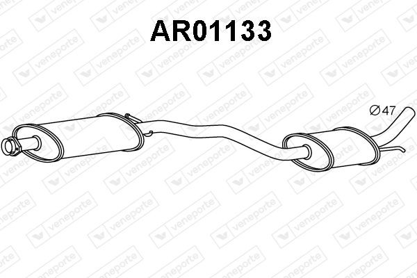 VENEPORTE Voordemper AR01133 Voorpijp VENEPORTE ALFA ROMEO AR01133