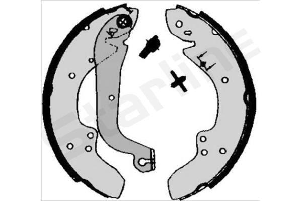 STARLINE Sada brzdových čeľustí BC 00930 BC 00930 Brzdové čeluste STARLINE FIAT 500