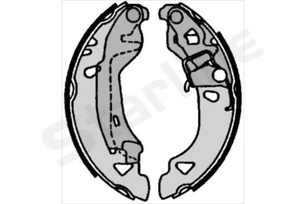 STARLINE Piduriklotside komplekt BC 07080 Trummelpiduriklotsid STARLINE Fiat DOBLO BC 07080