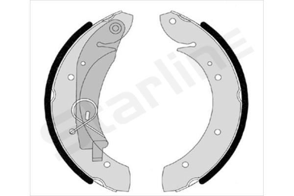 STARLINE Σετ σιαγόνων φρένων BC 07420 Φρένο τυμπάνου STARLINE Citroën C1 BC 07420