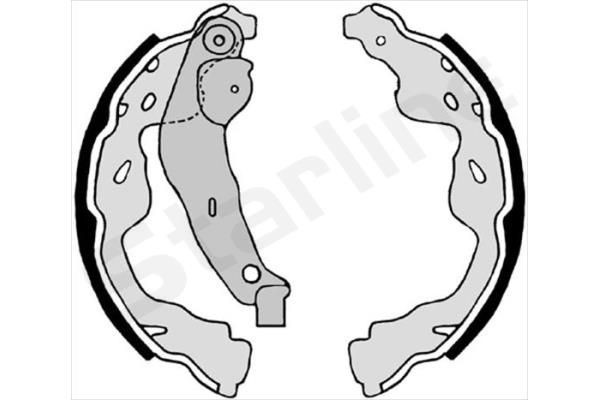 STARLINE Jeu de mâchoires de frein BC 08660 Nissan MICRA Mâchoires de frein STARLINE BC 08660