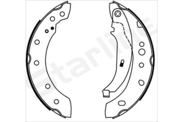 STARLINE Jeu de mâchoires de frein BC 08680 Seat TOLEDO Sabot de frein STARLINE BC 08680