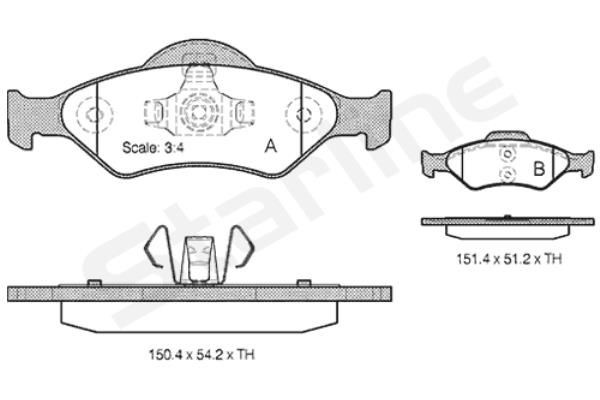 STARLINE Plaquettes de frein BD S824P Mercedes-Benz CLS Plaquettes de frein STARLINE BD S824P