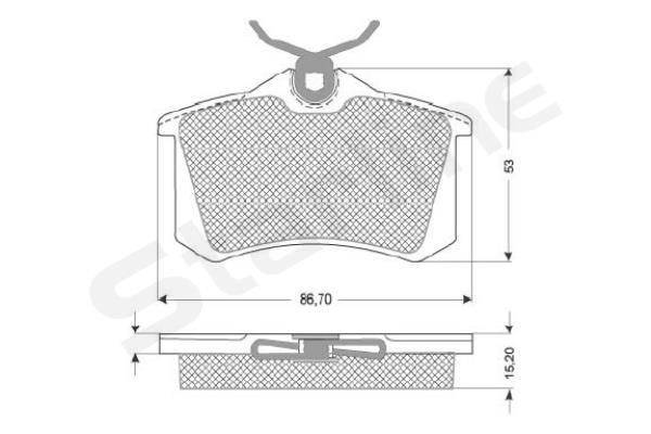 STARLINE Plaquettes de frein BD S831P BD S831P Plaquettes de frein AUDI A1 STARLINE