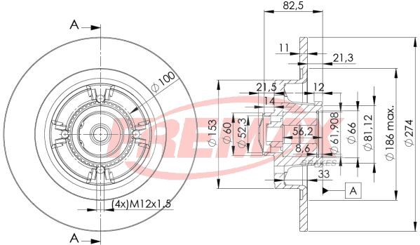FREMAX Brzdový kotouč BD-1181 BD-1181 Brzdové kotúče FREMAX FORD StreetKA