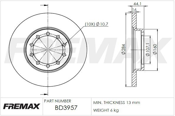 FREMAX Disco freno BD-3957 BD-3957 Dischi freno FREMAX VOLVO XC40 costo
