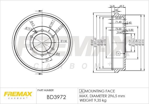 FREMAX Bremsetrommel BD-3972 BD-3972 FREMAX Trommelbremser Suzuki billige