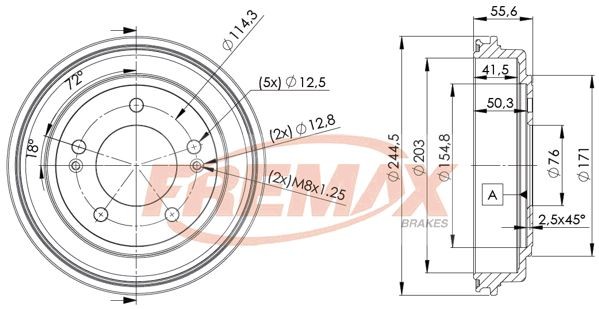 FREMAX Jarrurumpu BD-5174 BD-5174 FREMAX Rumpujarru RENAULT KANGOO