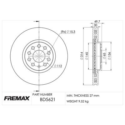 FREMAX Piduriketas BD-5621 BD-5621 Sport pidurikettad SEAT ATECA FREMAX