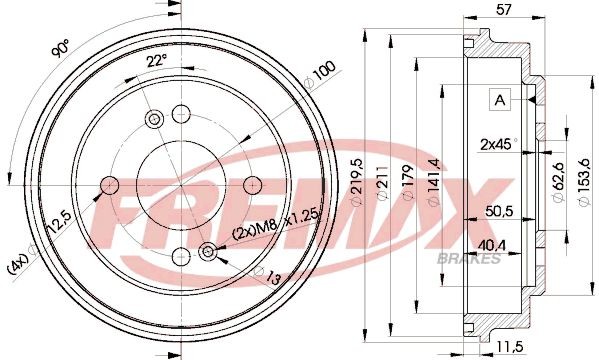 FREMAX Jarrurumpu BD-5841 BD-5841 FREMAX Jarrurumpu AUDI 200