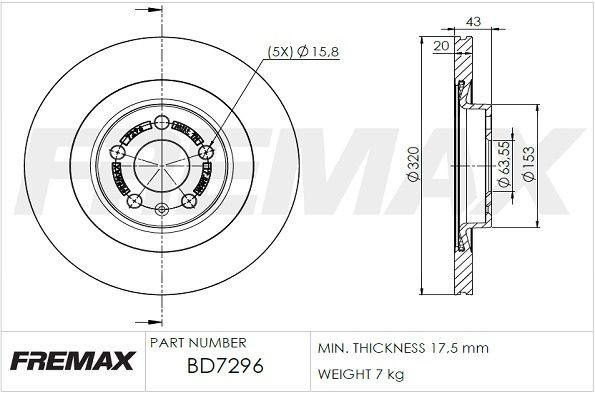 FREMAX Jarrulevy BD-7296 BD-7296 FREMAX Jarrulevyt Volvo 760 hinta