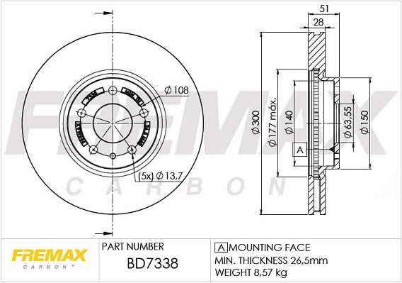 FREMAX Brzdový kotouč BD-7338 Kotúčové brzdy FREMAX StreetKA BD-7338 lacné